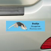 Tamandua-cartoon Bumpersticker (Op auto)