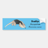 Tamandua-cartoon Bumpersticker (Voorkant)