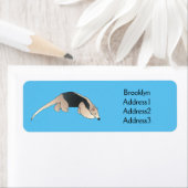 Tamandua-cartoon Etiket (Insitu)