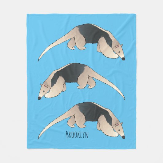 Tamandua-cartoon Fleece Deken (Voorkant)