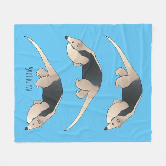 Tamandua-cartoon Fleece Deken (Voorkant (Horizontaal))