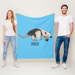 Tamandua-cartoon Fleece Deken