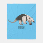 Tamandua-cartoon Fleece Deken (Voorkant)