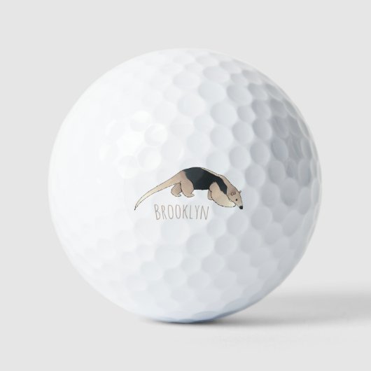Tamandua-cartoon Golfballen (Voorkant)