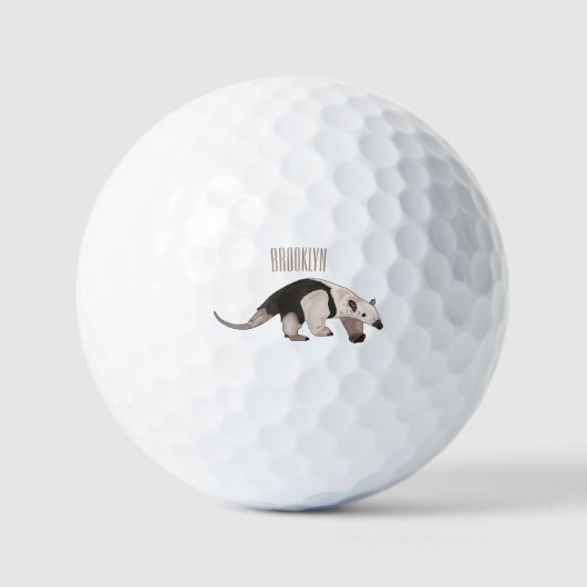 Tamandua-cartoon Golfballen (Voorkant)