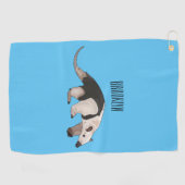 Tamandua-cartoon Golfhanddoek (Horizontaal)