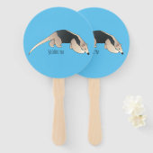 Tamandua-cartoon Handwaaier (Voorkant en achterkant)