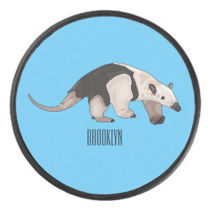 Tamandua-cartoon Hockey Puck