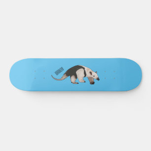 Tamandua cartoon illustratie persoonlijk skateboard