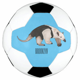 Tamandua cartoon illustratie voetbal