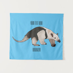 Tamandua cartoon illustratie wandkleed