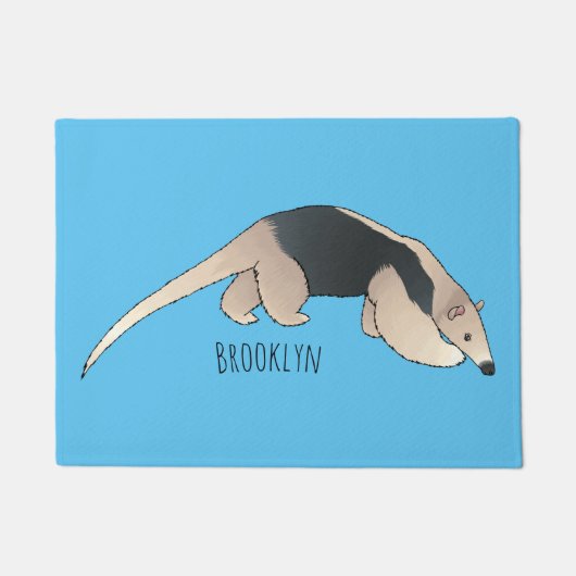 Tamandua cartoon illustration deurmat (Voorkant)