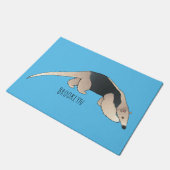 Tamandua cartoon illustration deurmat (Schuin)