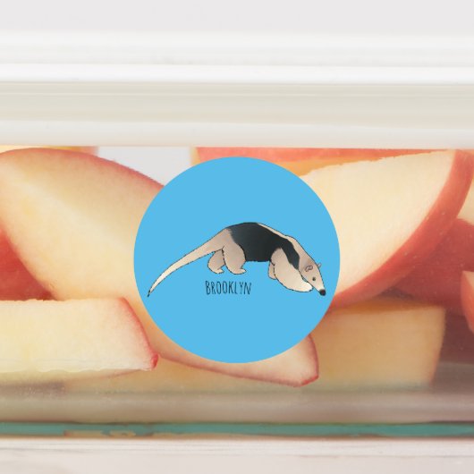 Tamandua cartoon illustration  labels (Aangebracht)