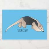 Tamandua cartoon illustration voedselcontainer etiket (Enkel label)