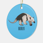 Tamandua-cartoon Keramisch Ornament (Links)