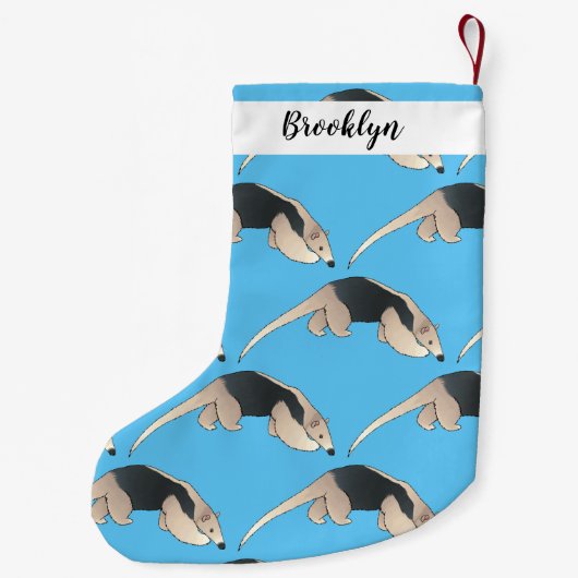 Tamandua-cartoon Kleine Kerstsok (Achterkant)