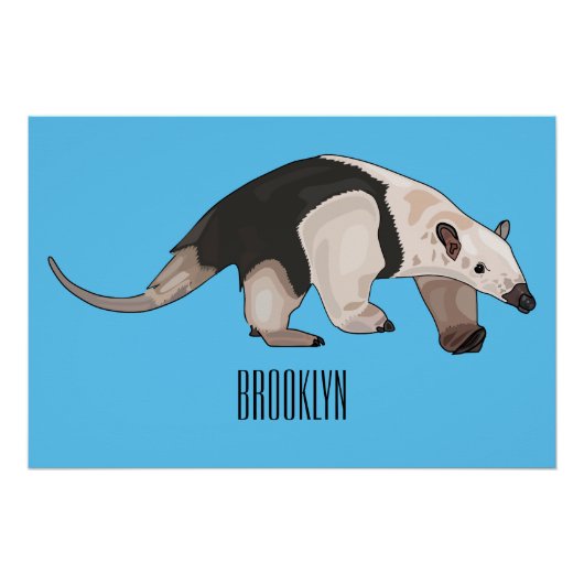 Tamandua-cartoon Perfect Poster (Voorkant)