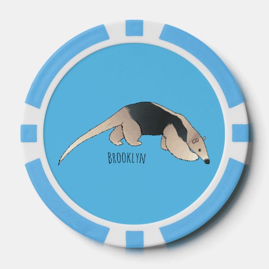 Tamandua-cartoon Poker Chips (Voorkant)