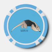 Tamandua-cartoon Poker Chips (Achterkant)