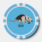 Tamandua-cartoon Poker Chips (Voorkant)