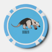 Tamandua-cartoon Poker Chips (Achterkant)