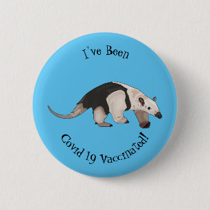 Tamandua-cartoon Ronde Button 5,7 Cm
