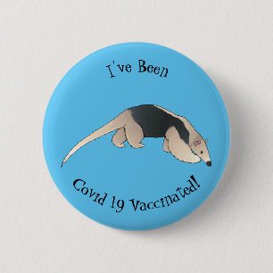 Tamandua-cartoon Ronde Button 5,7 Cm