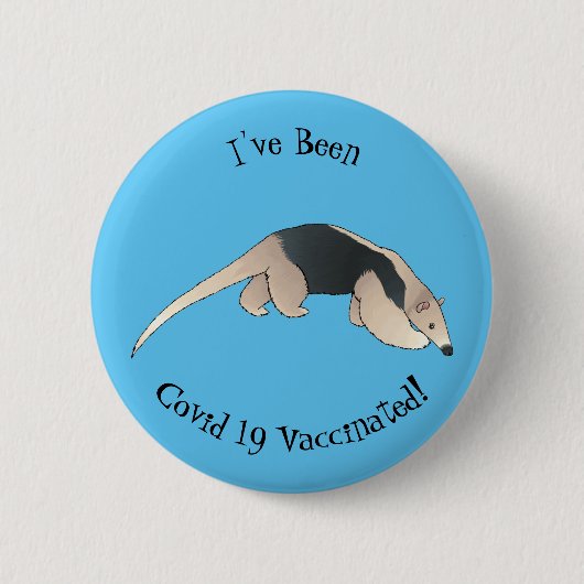 Tamandua-cartoon Ronde Button 5,7 Cm (Voorkant)