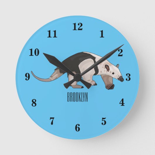 Tamandua-cartoon Ronde Klok (Voorkant)