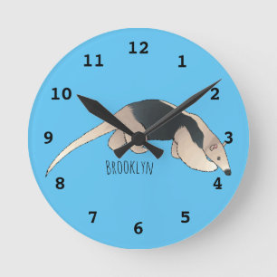 Tamandua-cartoon ronde klok