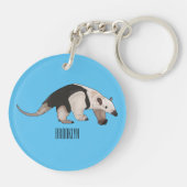 Tamandua-cartoon Sleutelhanger (Achterkant)