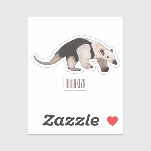 Tamandua-cartoon Sticker (Vel)