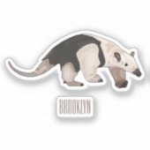 Tamandua-cartoon Sticker (Voorkant)