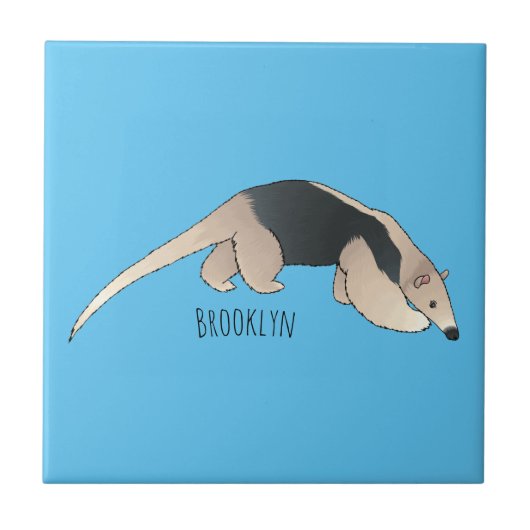Tamandua-cartoon Tegeltje (Voorkant)