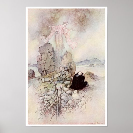 Tamano The Fox Maiden van Warwick Goble Poster (Voorkant)