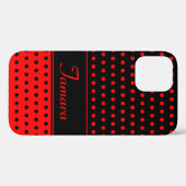 Tamara - Aangepaste naam Sjabloon, rode en zwarte  Case-Mate iPhone Case (Achterkant (horizontaal))