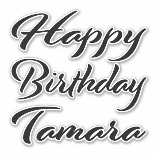 Tamara Name Vorname black Sticker Geburtstag (Voorkant)