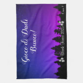 Tamara Paarse Achtergrond Bunco Keuken Handdoeken (Verticaal)