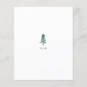 Tamara Pine Tree Modern Wedding Save the Date (Achterkant)