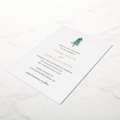 Tamara Pine Tree Modern Wedding Save the Date Folie Uitnodiging (Gedraaid)