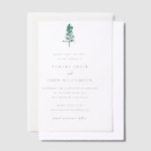 Tamara Pine Tree Modern Wedding Save the Date Vellum Uitnodigingen (Offset)