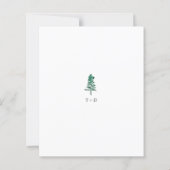 Tamara Pine Tree Moderne bruiloft uitnodiging (Achterkant)