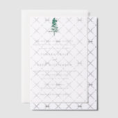 Tamara Pine Tree Moderne bruiloft Vellum Uitnodigingen (Offset (Uitnodiging))