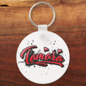 Tamara red Heart Graffiti Schlüsselanhänger Sleutelhanger (Voorkant)