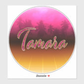Tamara Vorname Name golden pink Aufkleber Sticker (Vel)