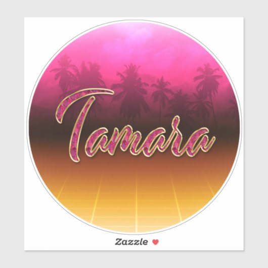 Tamara Vorname Name golden pink Aufkleber Sticker (Vel)