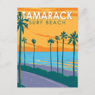 Tamarack Surf Beach California Travel Art Vintage Briefkaart