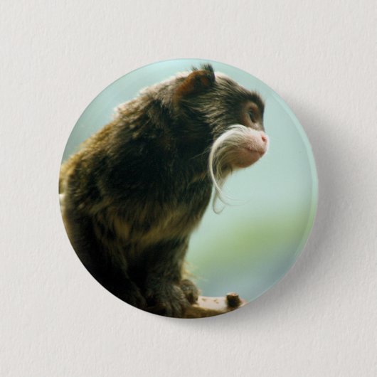 Tamarin Monkey Ronde Button 5,7 Cm (Voorkant)