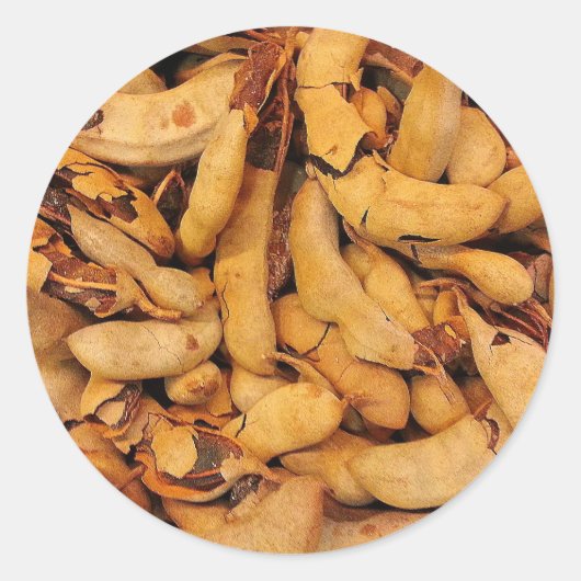 Tamarind Fruit Ronde Sticker (Voorkant)
